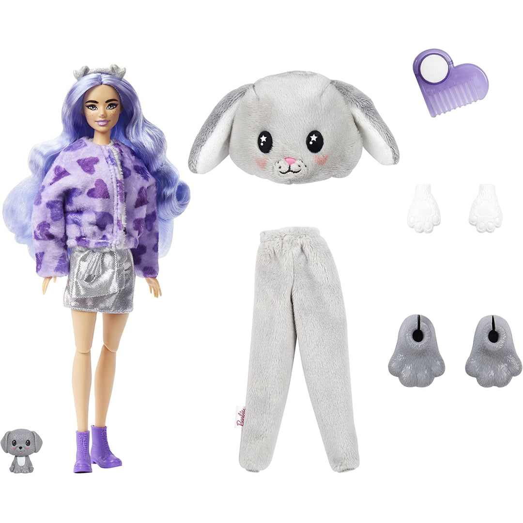 Barbie Doll, Cutie Reveal Kitty Plush Costume Doll with 10 Surprises, Mini  Pet, Color Change and Accessories