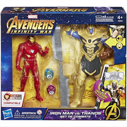 Marvel Avengers Infinity War Iron Man vs Thanos Battle Figures - French Language