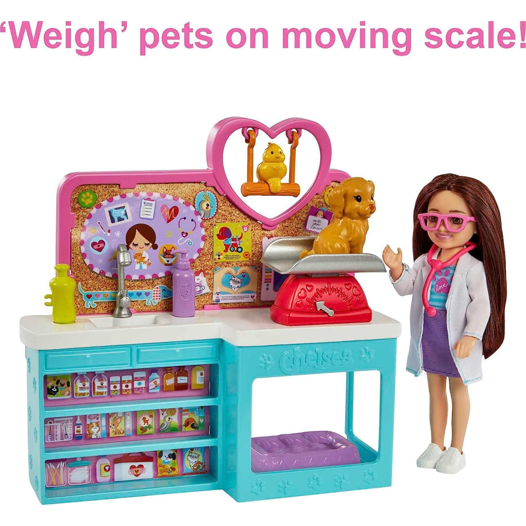 Barbie Chelsea Doll Pet Vet Playset with Doll Maqio