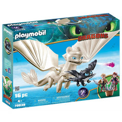 Playmobil 70038 DreamWorks Light Fury with Baby Dragon and Children - Maqio