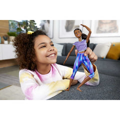 Barbie Dark Brown Hair Made To Move Yoga Doll 22 Flexible Joints