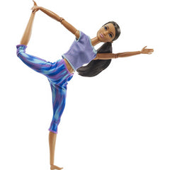 Barbie Dark Brown Hair Made To Move Yoga Doll 22 Flexible Joints