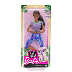 Barbie Dark Brown Hair Made To Move Yoga Doll 22 Flexible Joints