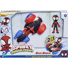 Marvel Spiderman and His Amazing Friends Change 'N Go Techno-Racer Miles Figure