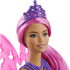 Barbie Dreamtopia Fairy Doll 12-Inch with Pink and Blue Jewel Pink Hair & Wings