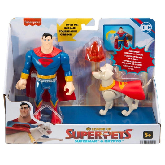 DC League of Super-Pets Superman and Krypto Figure Set