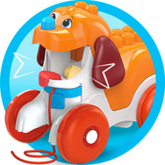 MEGA Bloks Pull Along Lil Puppy and Rope Pre-School Toy