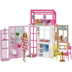 Barbie Dollhouse Fully Furnished 2 Level Playset