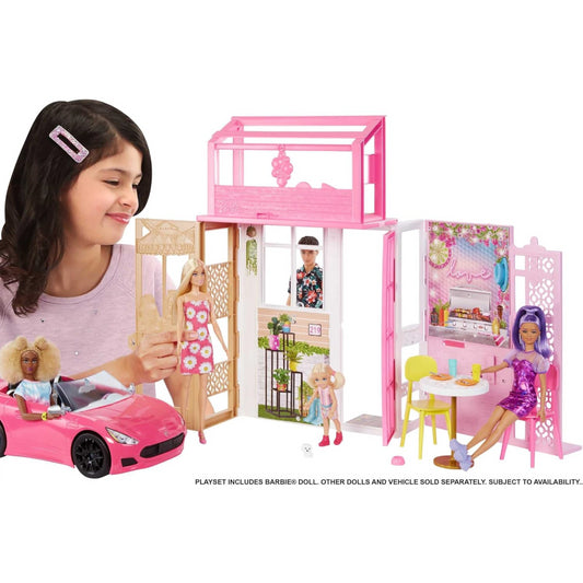 Barbie Dollhouse Fully Furnished 2 Level Playset