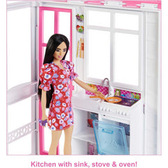 Barbie Dollhouse Fully Furnished 2 Level Playset