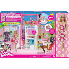 Barbie Dollhouse Fully Furnished 2 Level Playset