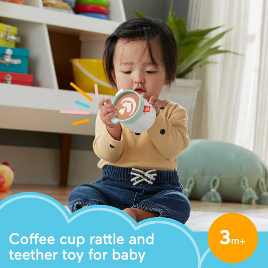 Fisher-Price Rattle A-Latte Coffee Cup Teether Toy