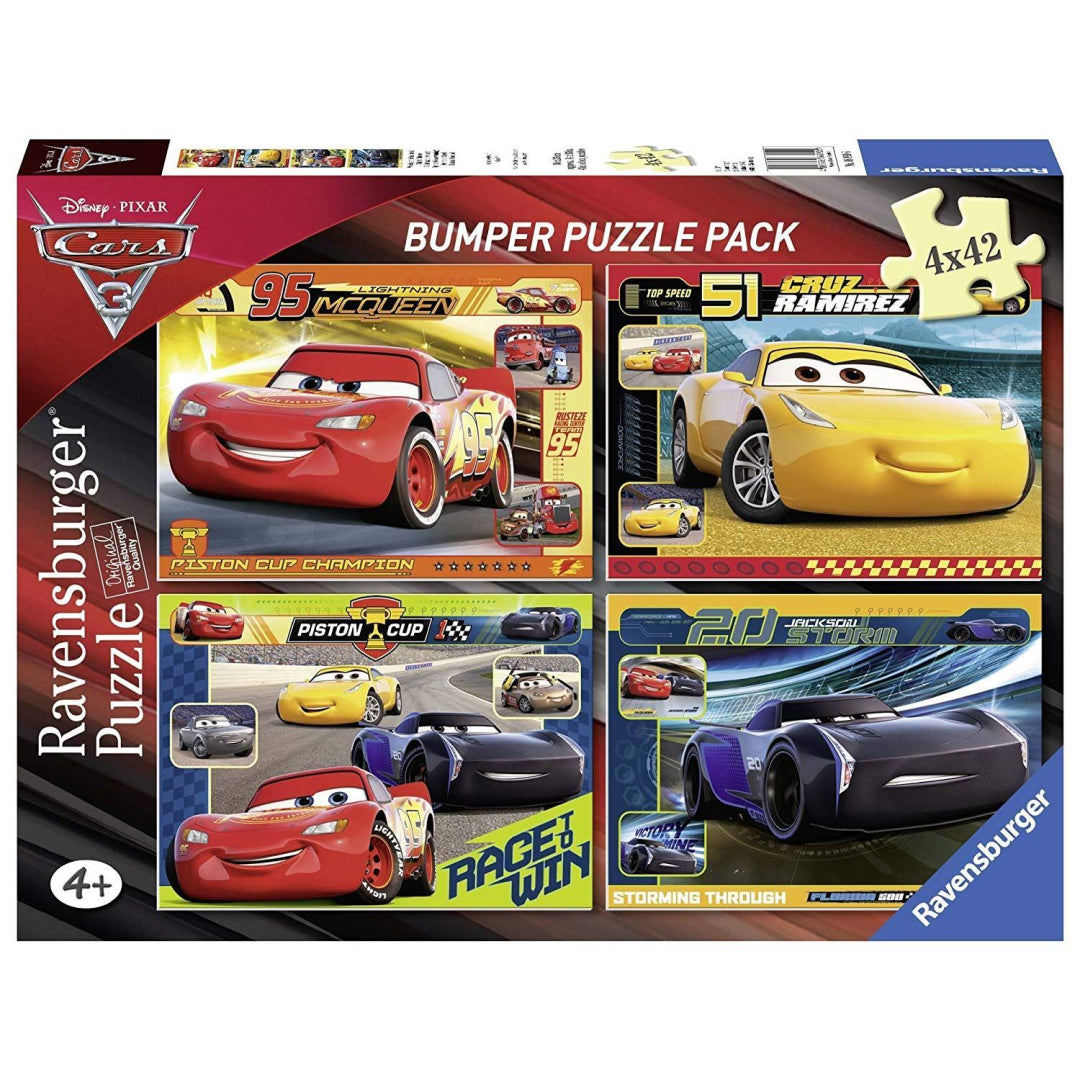 Ravensburger Cars 3 Jigsaw Puzzles - 4Â x 42Â Pieces Bumper Pack - Maqio