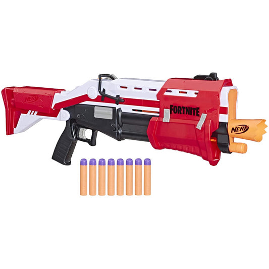 Nerf Fortnite Pump Action Mega Blasting Pup Action Dart Blaster & 8 Darts