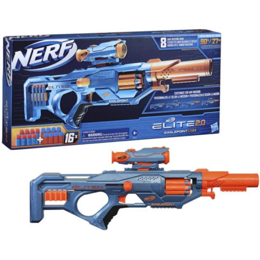 Nerf Elite 2.0 Eaglepoint RD-8 Blaster dart Drum Scope & Barrel 16 Darts