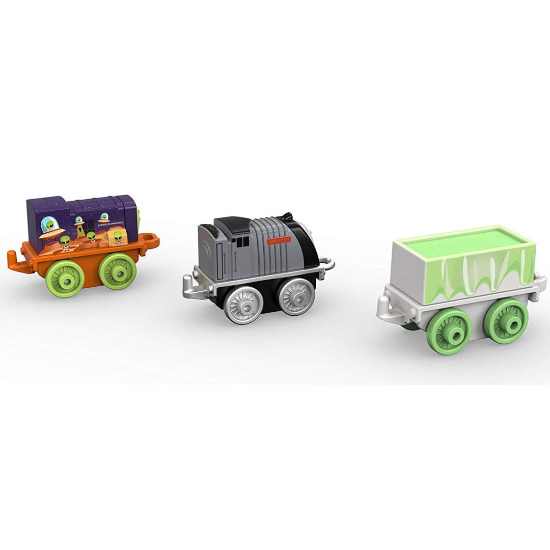 Thomas & Friends Minis DWG16 3 Pack Space Iron Bert, Monster Truck, Classic Spencer - Maqio