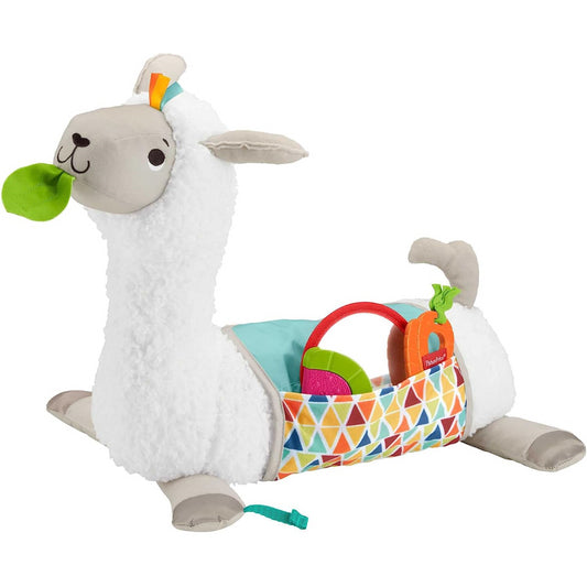 Fisher-Price Llama Baby Toy Grow-with-Me Tummy Time Llama Plush