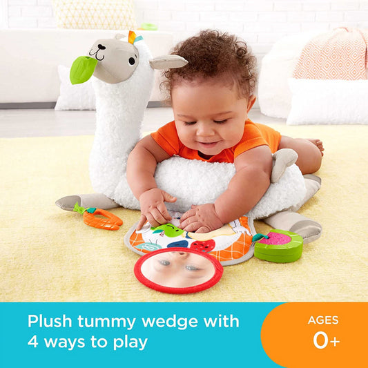 Fisher-Price Llama Baby Toy Grow-with-Me Tummy Time Llama Plush