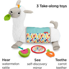Fisher-Price Llama Baby Toy Grow-with-Me Tummy Time Llama Plush