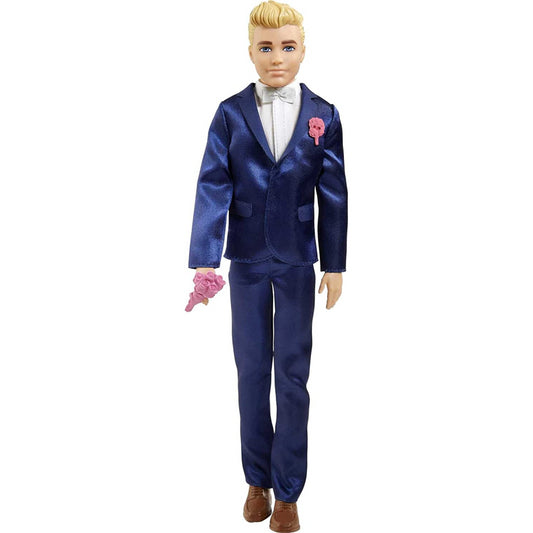 Barbie Fairytale Ken Groom Doll Wearing Suit and Shoes with 5 Accessories