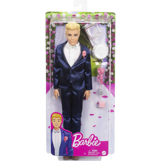 Barbie Fairytale Ken Groom Doll Wearing Suit and Shoes with 5 Accessories