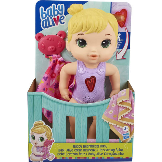 Baby Alive Happy Heartbeats Baby Doll with 10+ Sounds