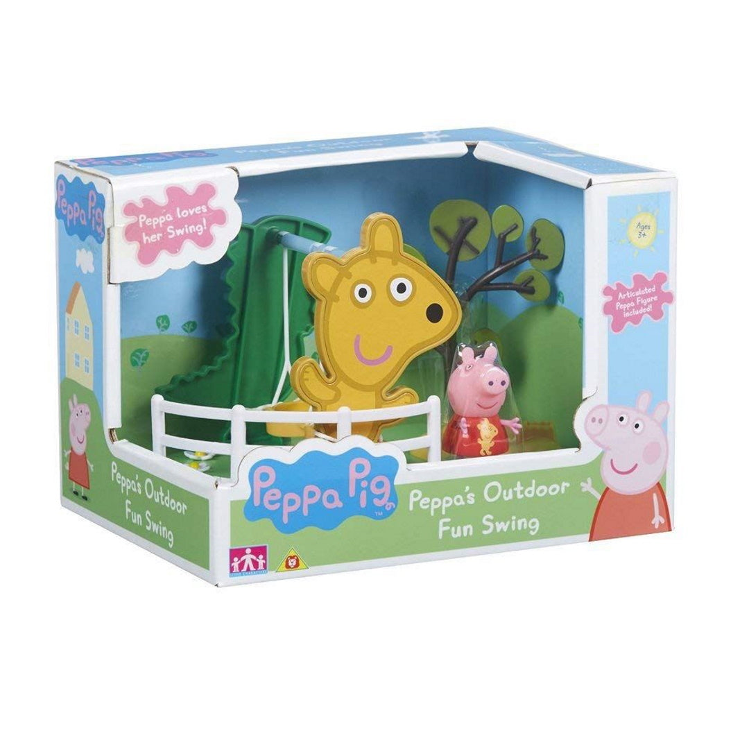 Peppa Pig Outdoor Fun Swing Playset With Peppa Figure Maqio