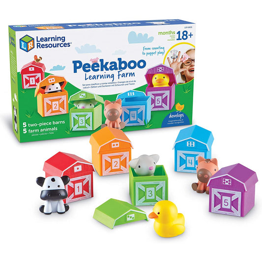 Learning Resources Peekaboo Learning Farm Counting and Puppet Play