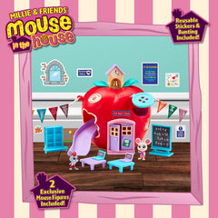 Mouse in The House Millie & Friends Red Apple Schoolhouse Playset