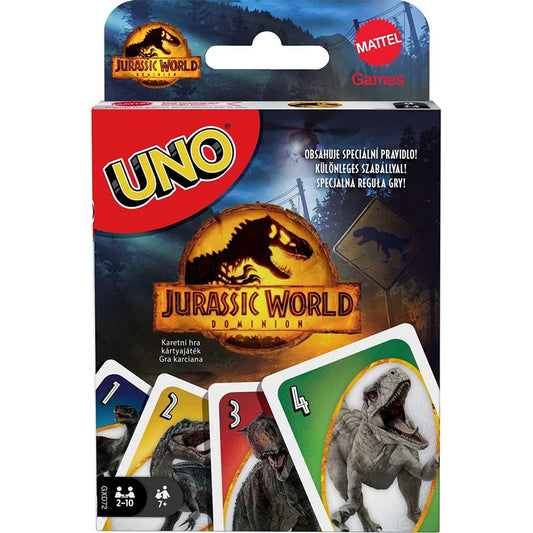 UNO Jurassic World Dominion Card Game 2-4 Players