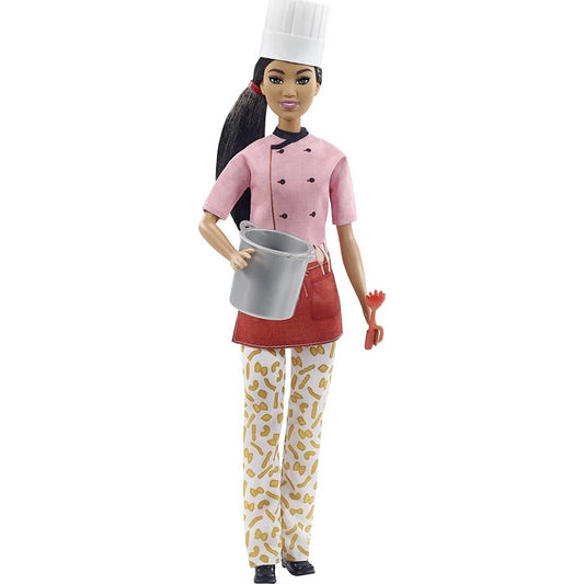 Barbie Pasta Chef Doll with uniform Pot and Cooking Accessories