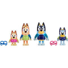 Bluey Family Day Figure 4 Pack Beach Visit with Goggles