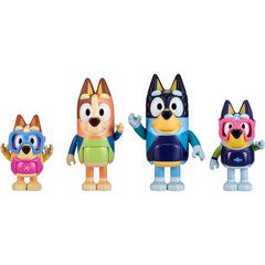 Bluey Family Day Figure 4 Pack Beach Visit with Goggles