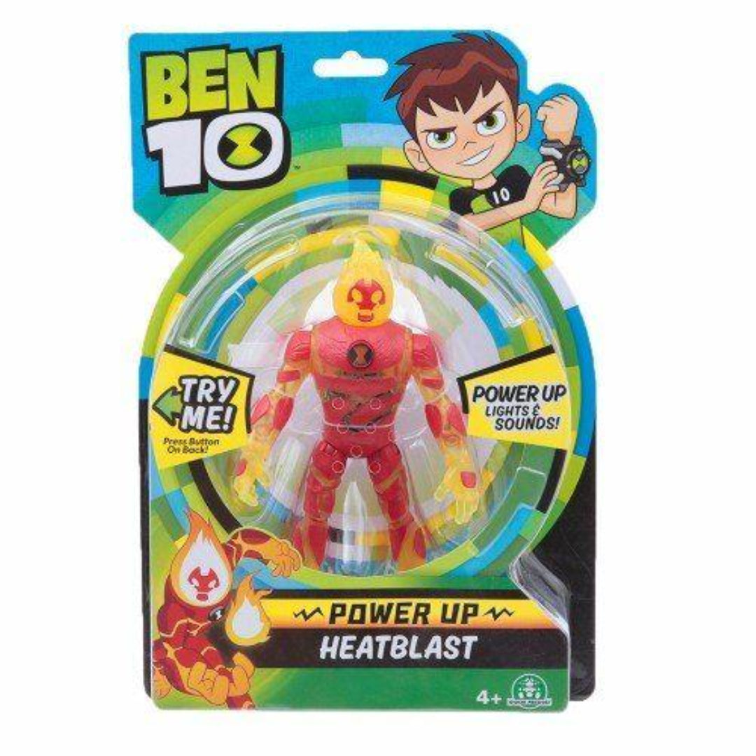 Ben 10 Deluxe Power Up Figures BEN01210 Heatblast Toy (60426
