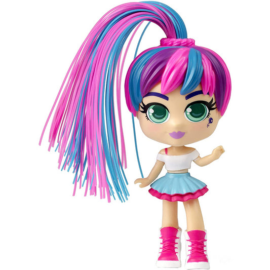 Curligirls Pop Teenage Play Doll Purple & Red Magic Hair 14cm - Bayli