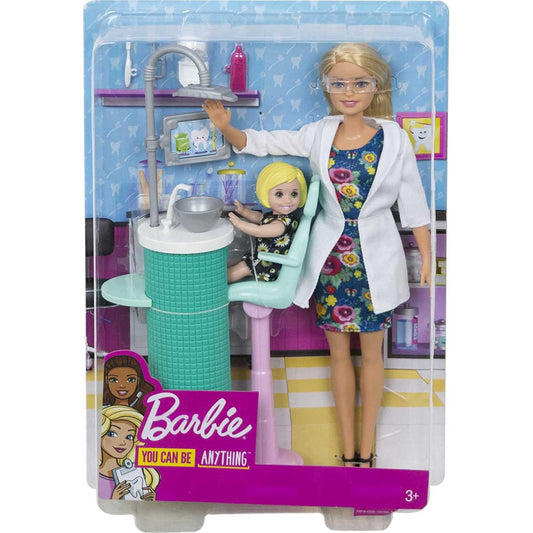 Barbie Careers Dentist Doll Blonde and Playset with Patient Sink Chair and More