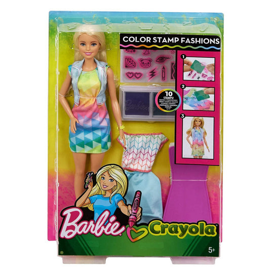 Barbie FRP05 Crayola Colour Stamp Fashions Toy Playset - Maqio