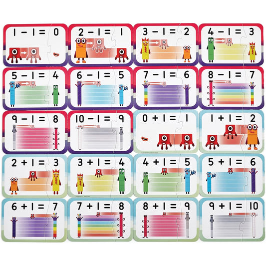 Learning Resources Number Blocks Adding and Subtracting Puzzle Set 40pcs