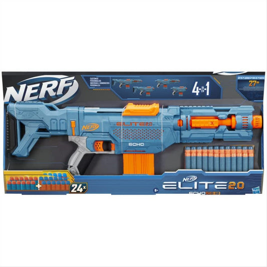 Nerf Elite 2.0 Echo CS-10 Blaster 4-In-1 24 Official Nerf 10 Darts Clip