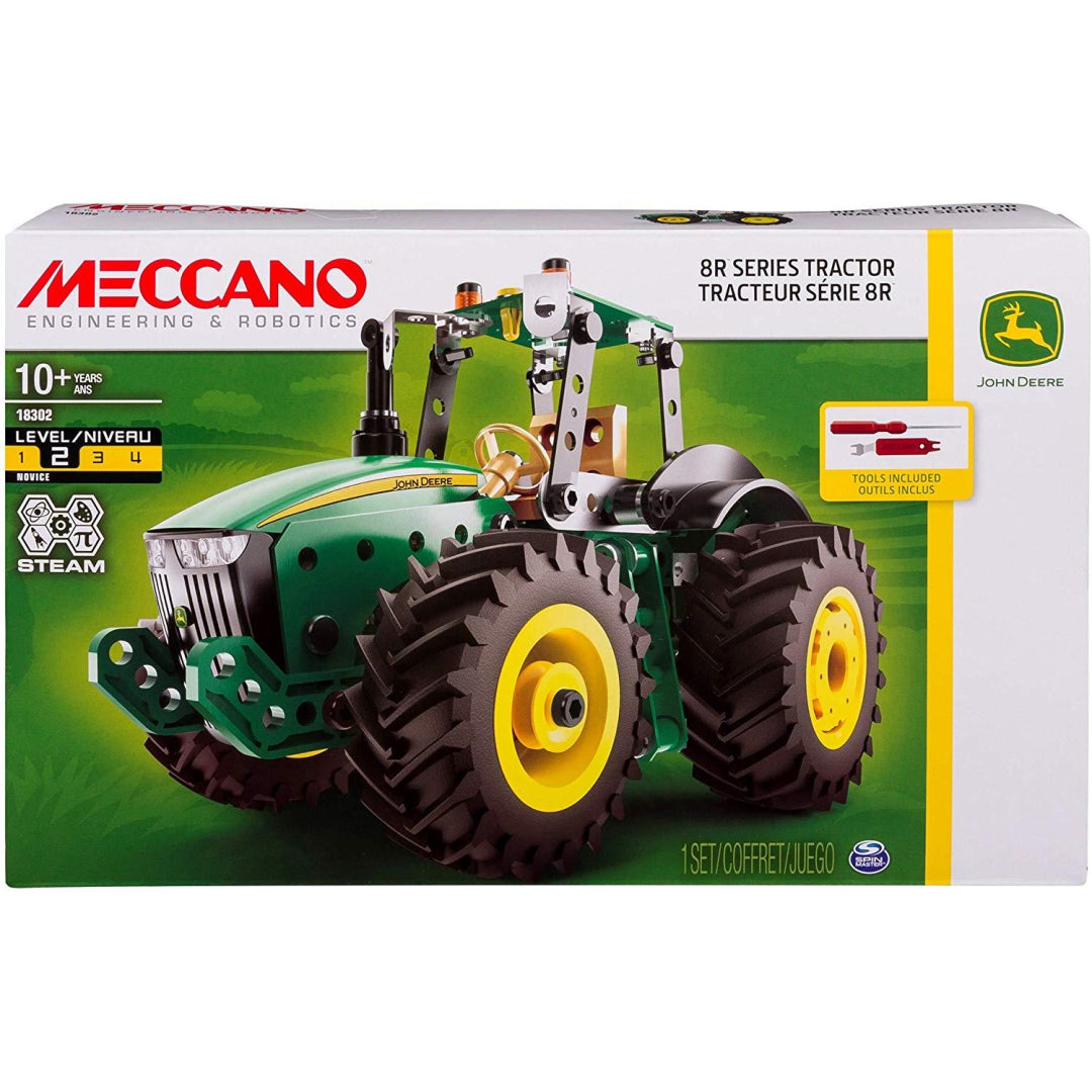 Meccano John Deere 8R Series Tractor Vehicle Construction Set - Maqio