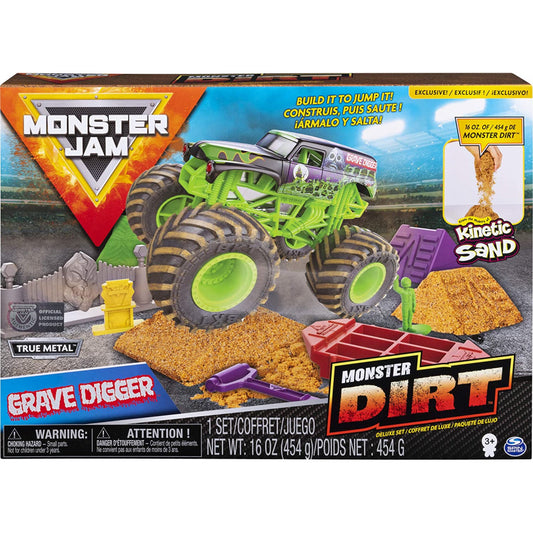 Monster Jam Grave Digger Monster Dirt Deluxe Set with 454g of Monster Dirt