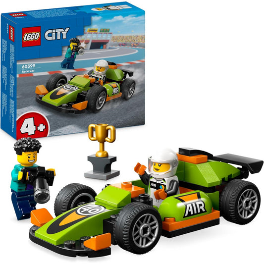LEGO City 60399 Green Race Car Toy Classic-Style Racing Vehicle Building Kit