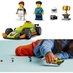 LEGO City 60399 Green Race Car Toy Classic-Style Racing Vehicle Building Kit