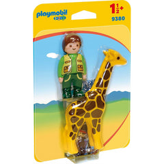 Playmobil 9380 1.2.3 Zookeeper with Giraffe - Maqio