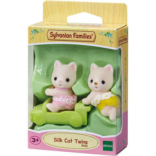 Sylvanian Families Silk Cat Twins Figures and Accessories