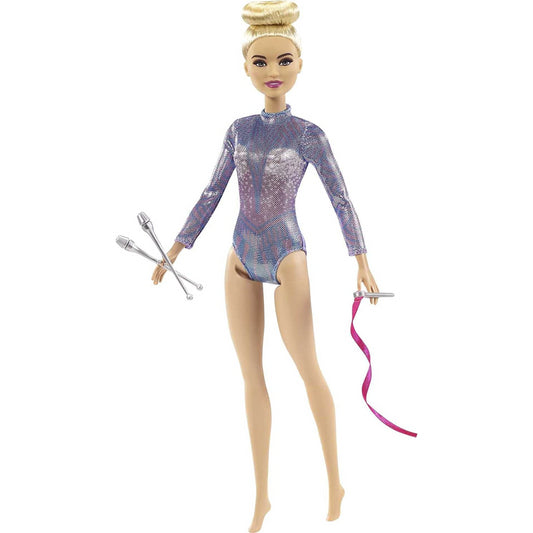 Barbie Rhythmic Gymnastics Blonde Doll with Letard and Accessories