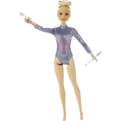 Barbie Rhythmic Gymnastics Blonde Doll with Letard and Accessories