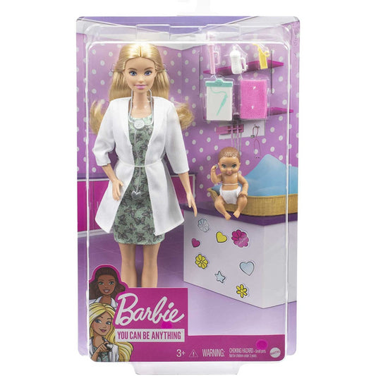 Barbie Baby Doctor Playset with Blonde Doll & Infant Doll