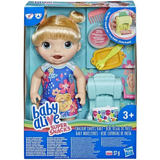 Baby Alive Snackinâ€™ Shapes Baby Doll That Eats & Poops with Accessories