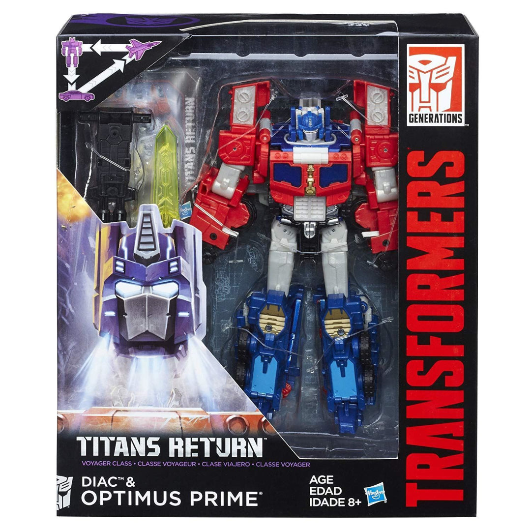 Transformers Generations Titans Return Voyager Class Optimus Prime and Diac Figu - Maqio
